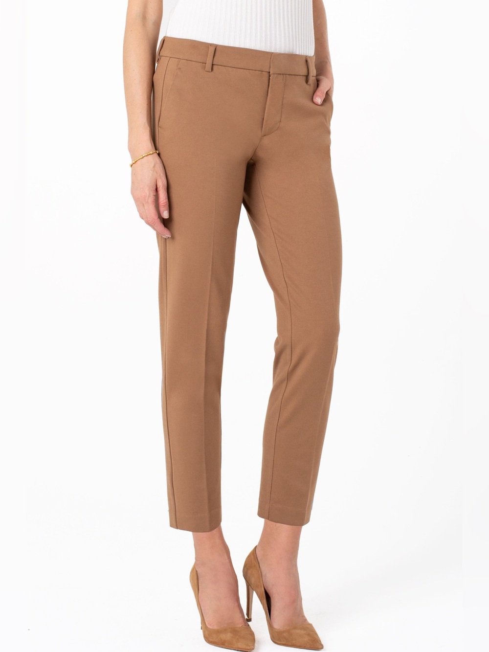 Liverpool Kelsey Trouser Ankle Pants in Camel Brown • Size 8 • NWT